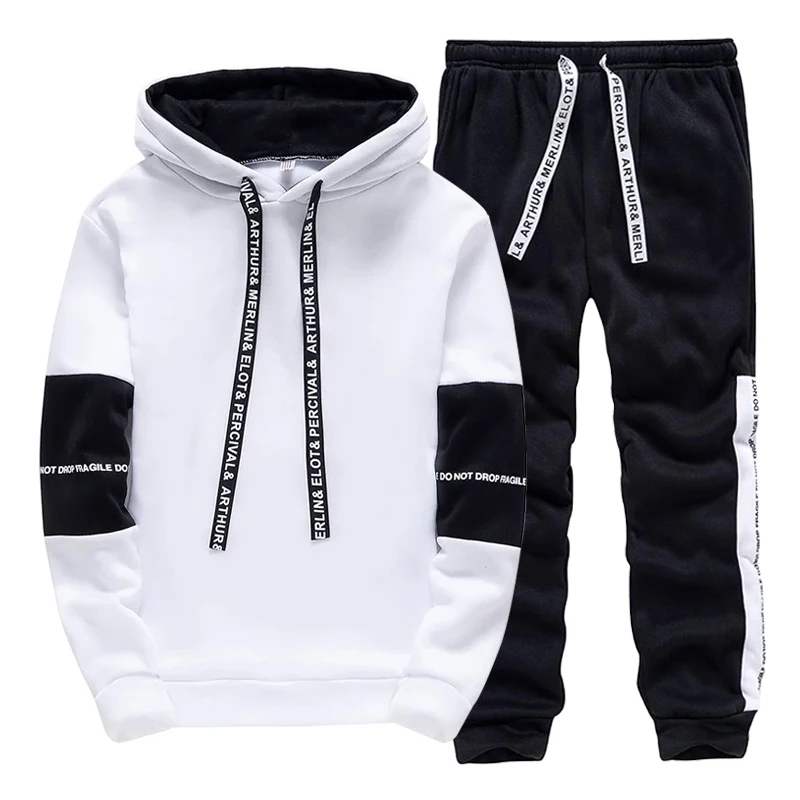 Street Fashion Hoodie - Conjunto de Moletom Masculino Casual com