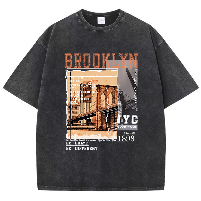 Street Fashion Nyc - Brooklyn 1898 Mulher Camiseta de Nylon,