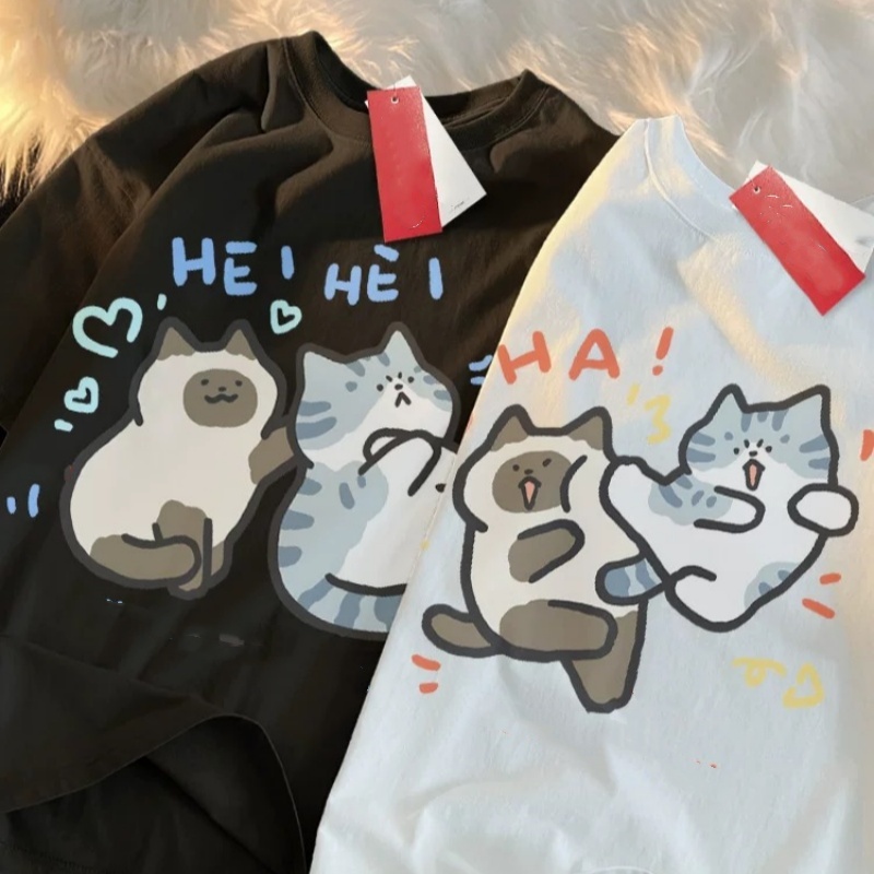 Street Fashion Japan 2025 - Zazomde 2025 engraçado gato impressão de