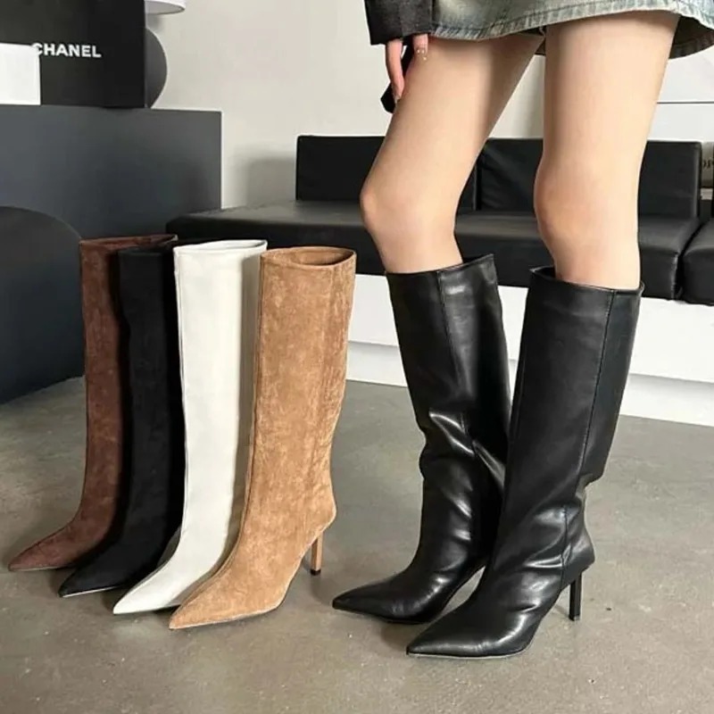French Street Fashion - Mulheres de luxo botas longas moda