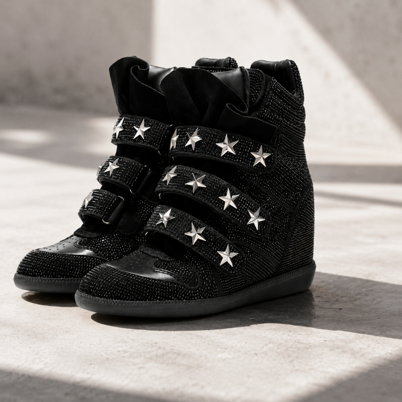 Street Fashion Walking - Botas femininas com strass, botas de