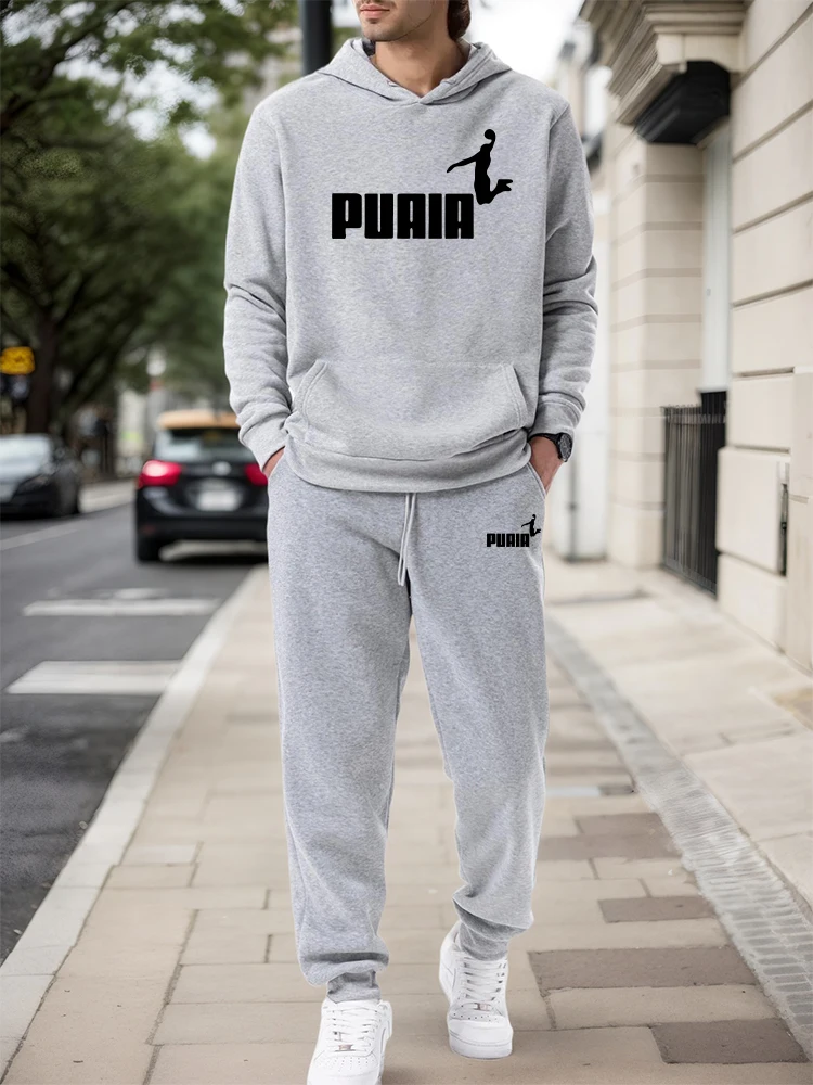 Street Fashion Hoodie - Conjunto Masculino/Agasalho com Capuz/Calça 2026 Outono