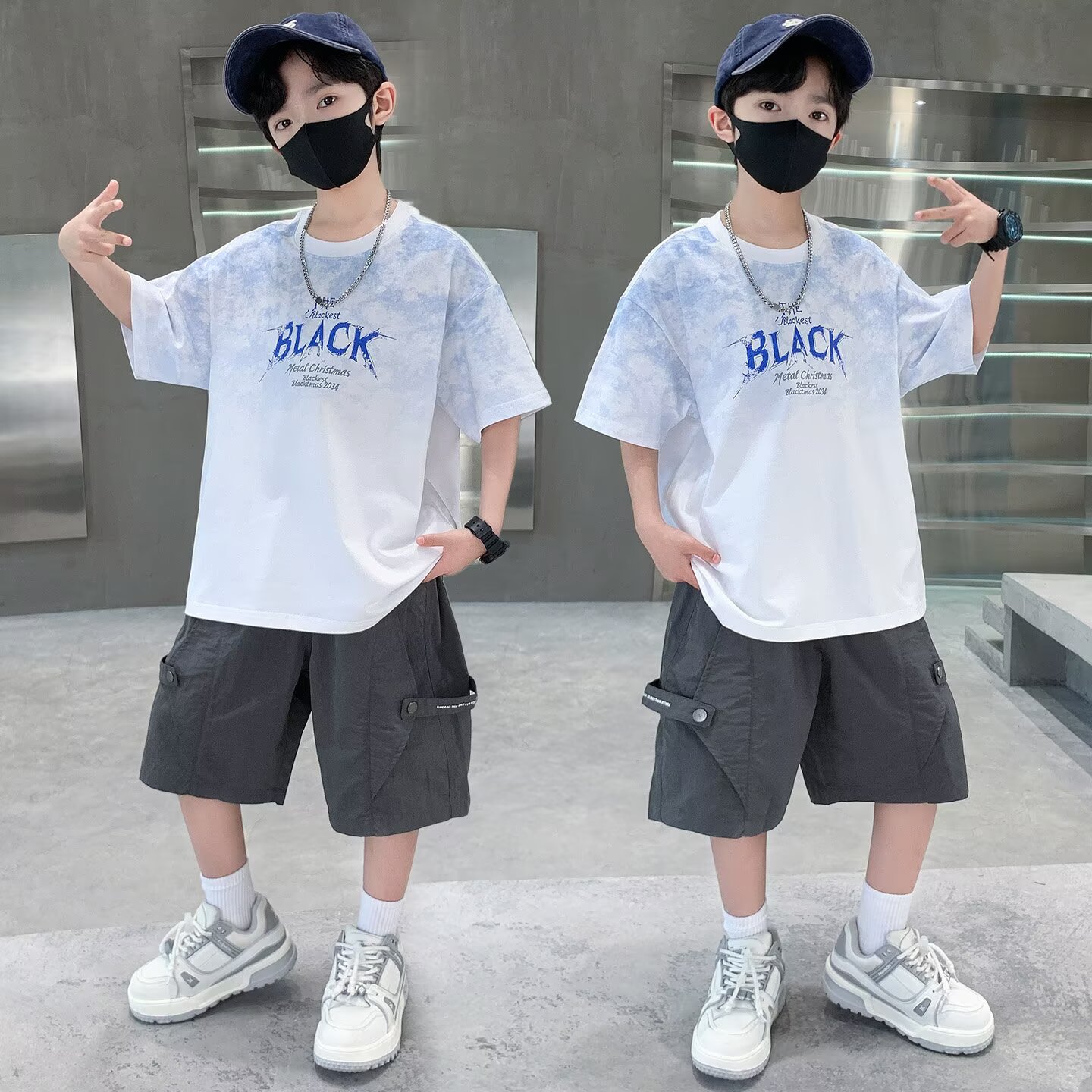 Street Fashion Japan 2025 - Novo verão meninos terno 120-170 japão