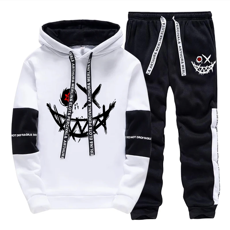 Street Fashion Hoodie - Conjunto Masculino/Agasalho com Capuz/Calça 2026 Outono