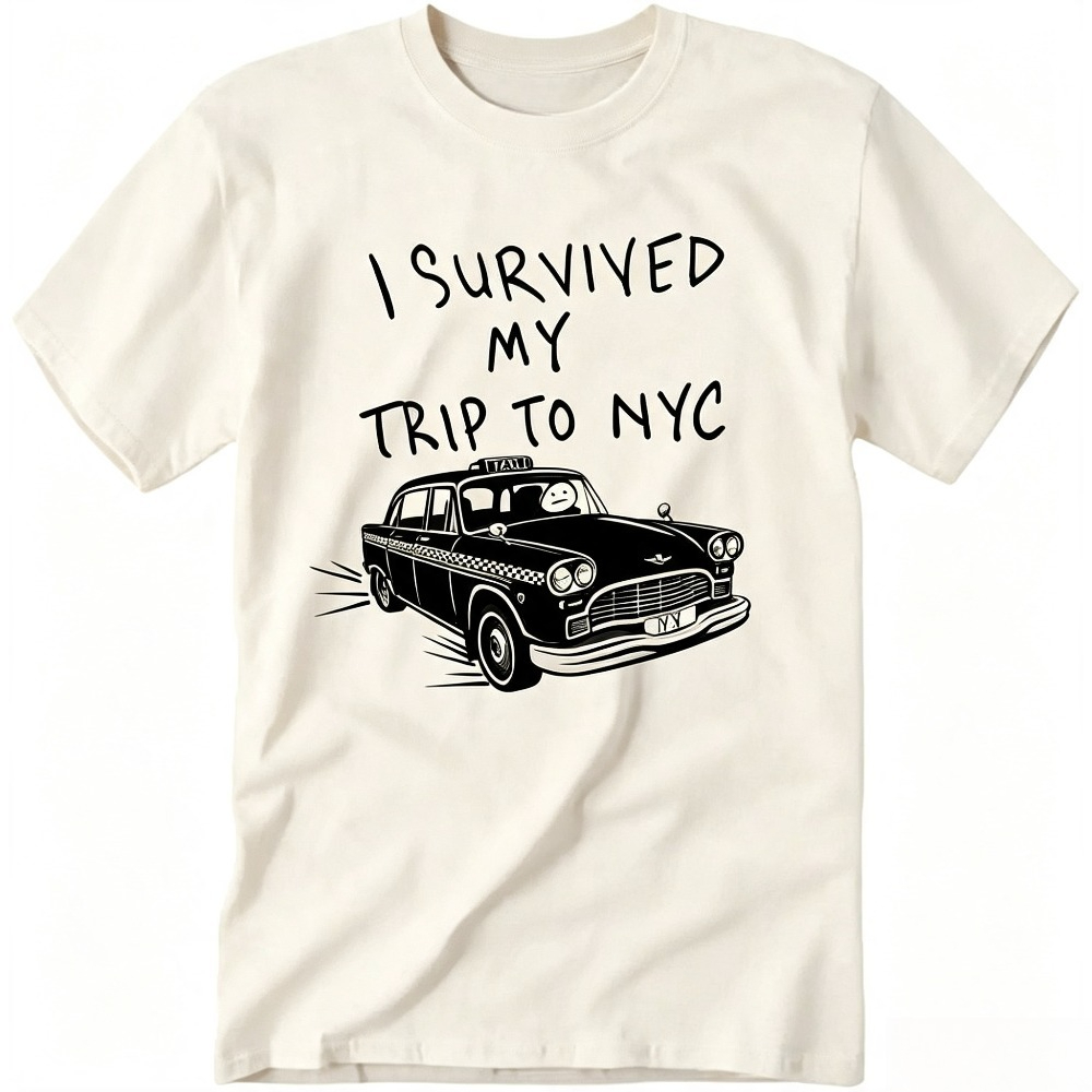 Street Fashion Nyc - Camiseta Gráfica Vintage Amarela de Táxi