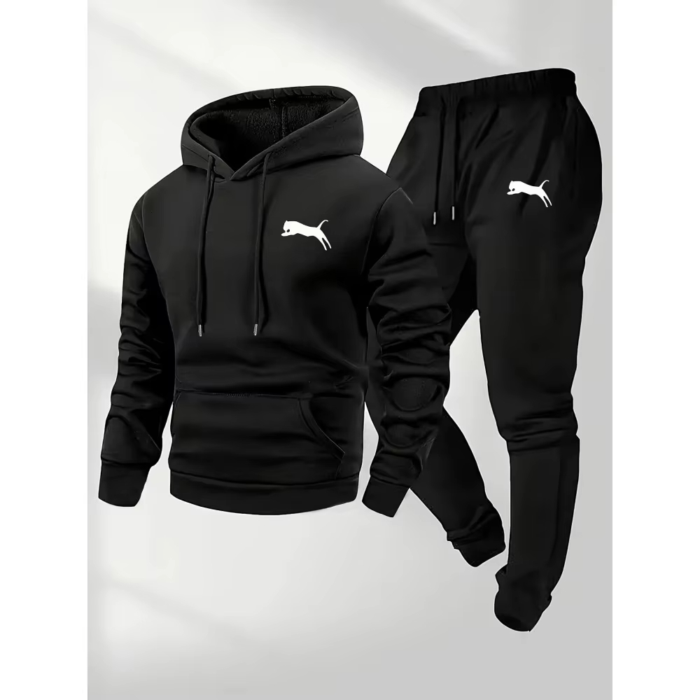 Street Fashion For Man - Conjunto Masculino de Moletom com Capuz