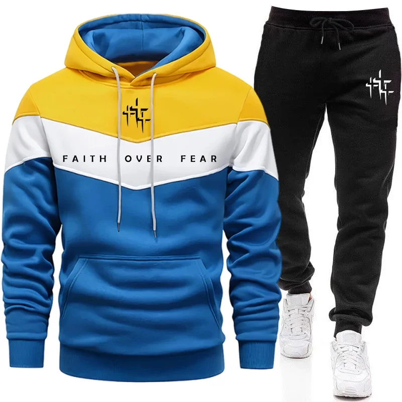 Conjunto Masculino Faith Over  - Street Fashion Hoodie avaliação e preço