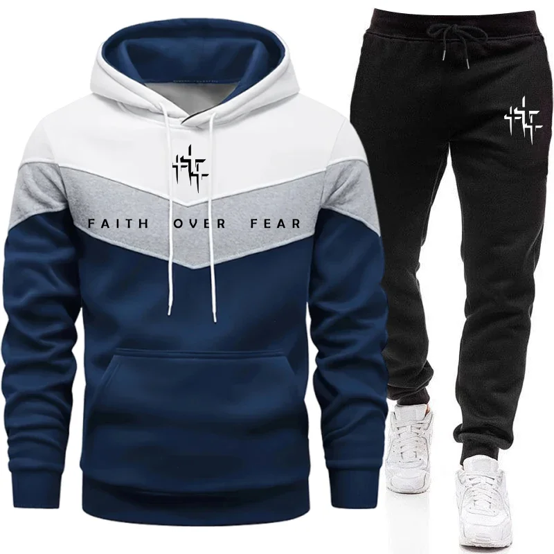 Conjunto Masculino Faith Over  - Street Fashion Hoodie avaliação e preço