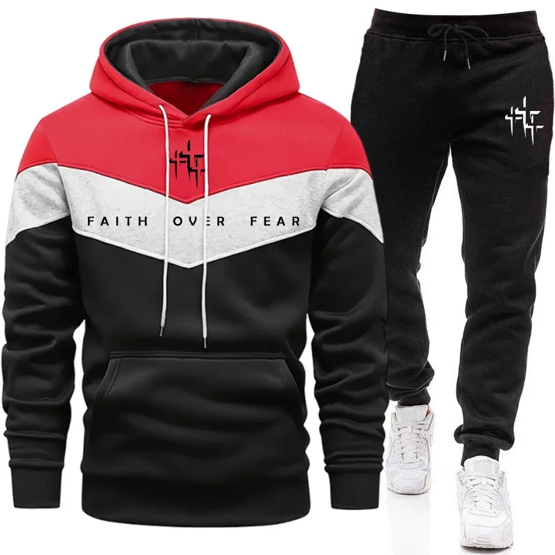 Conjunto Masculino Faith Over  - Street Fashion Hoodie avaliação e preço