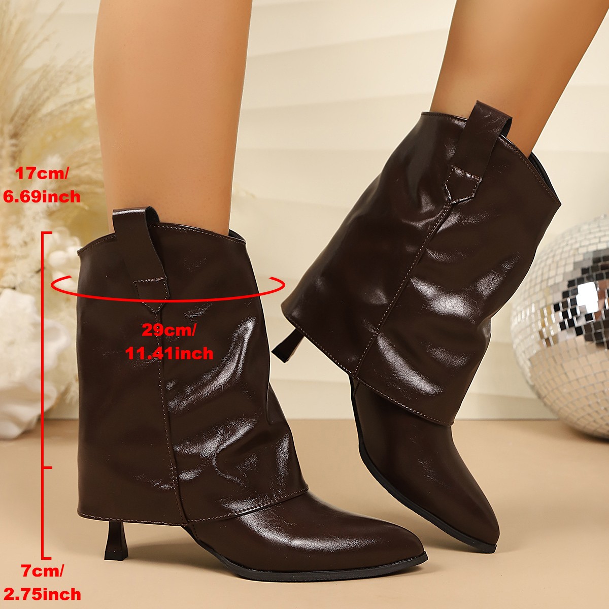 Botas Curtas de Salto Alto Est - Street Fashion Vintage avaliação e preço