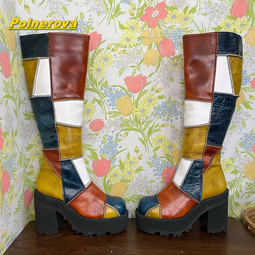 Botas Femininas Retrô de Couro - Street Fashion Vintage avaliação e preço