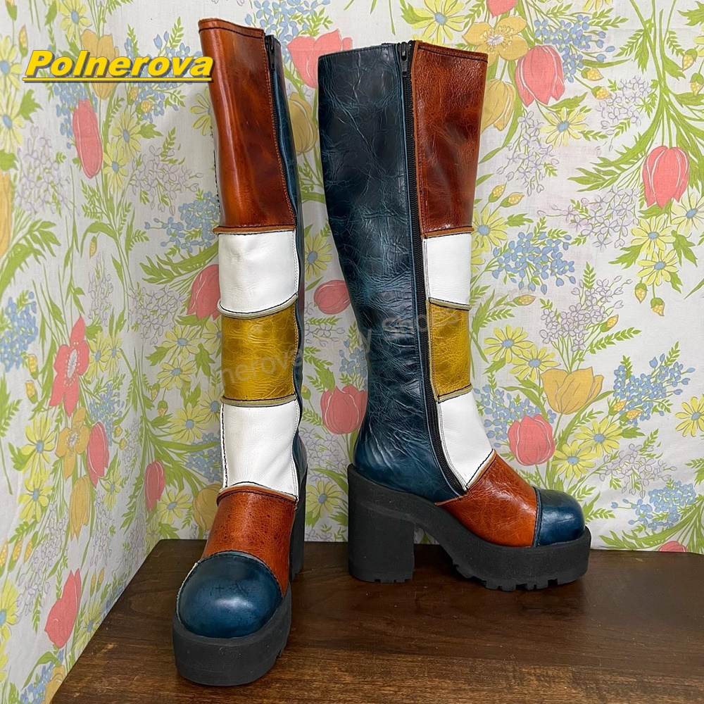 Botas Femininas Retrô de Couro - Street Fashion Vintage avaliação e preço