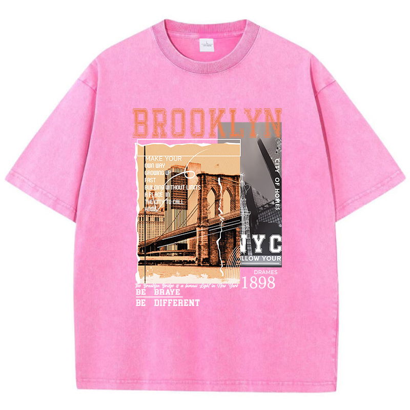 Brooklyn 1898 Mulher Camiseta  - Street Fashion Nyc avaliação e preço