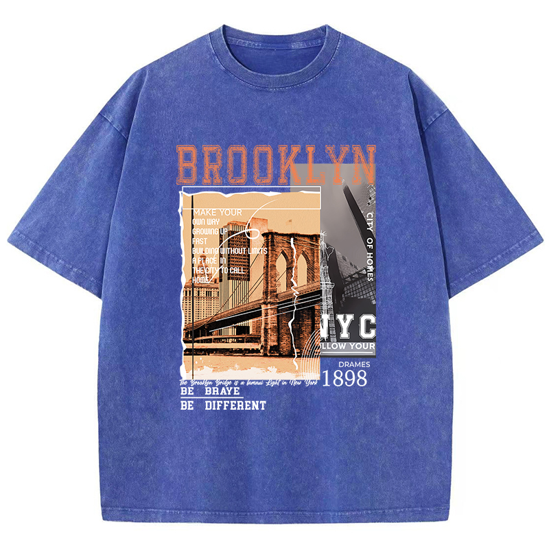 Brooklyn 1898 Mulher Camiseta  - Street Fashion Nyc avaliação e preço