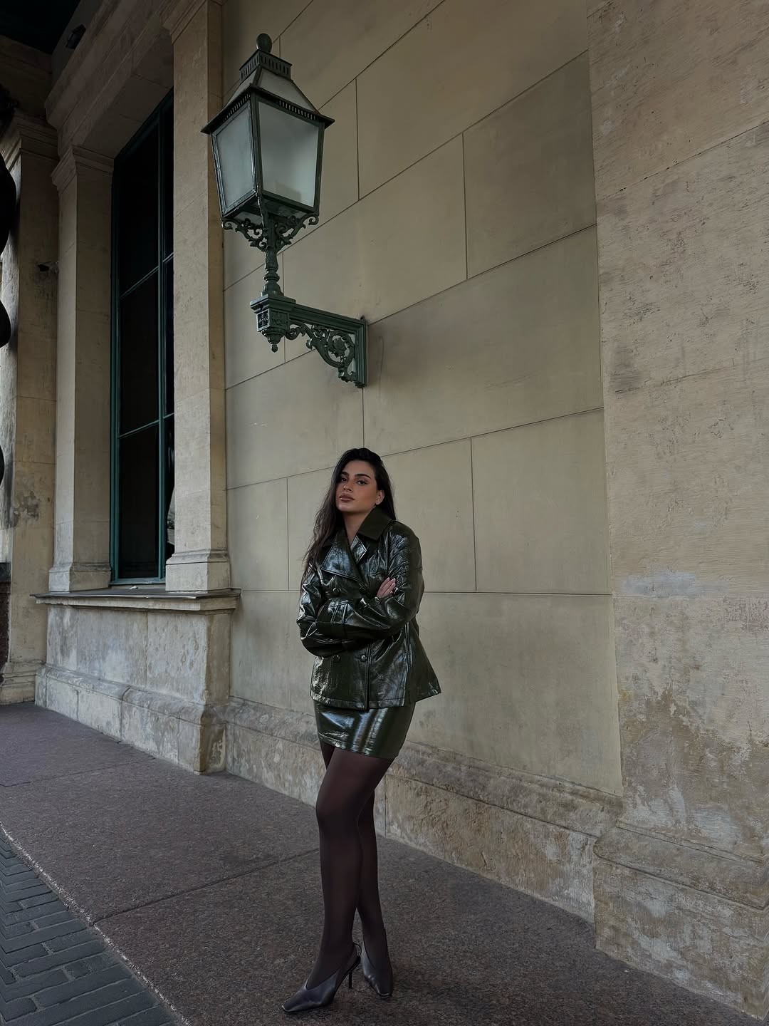 Saia de Couro Sintético Marrom - Street Fashion Jacket avaliação e preço