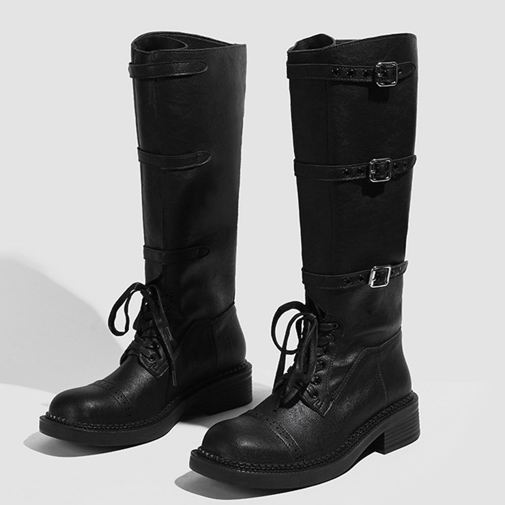 Botas altas de joelho feminina - Street Fashion Vintage avaliação e preço