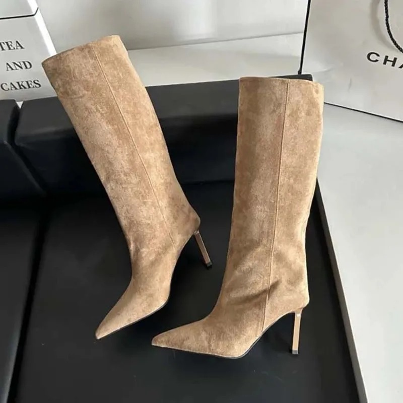 Mulheres de luxo botas longas  - French Street Fashion avaliação e preço
