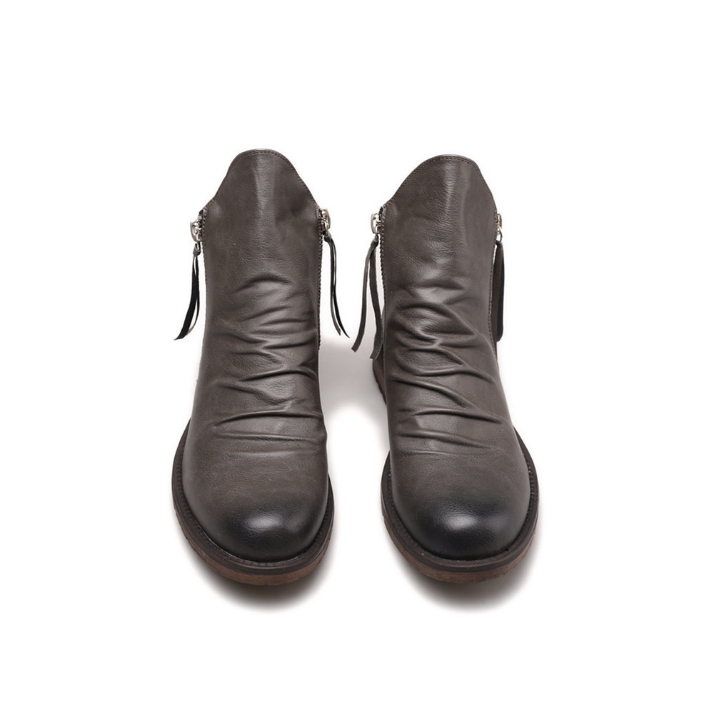 Botas Masculinas de Couro Genu - Street Fashion Vintage avaliação e preço