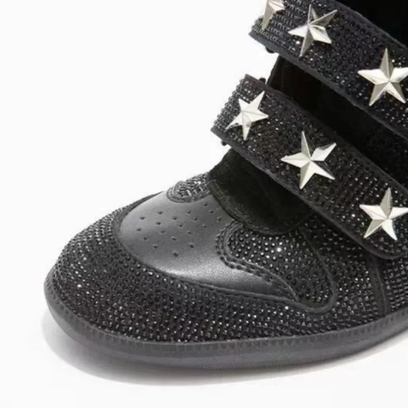 Botas femininas com strass, bo - Street Fashion Walking avaliação e preço