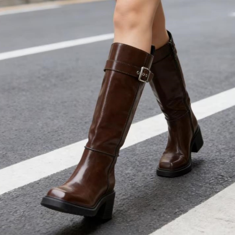 Botas de Cano Alto Marrom Esti - Street Fashion Vintage avaliação e preço