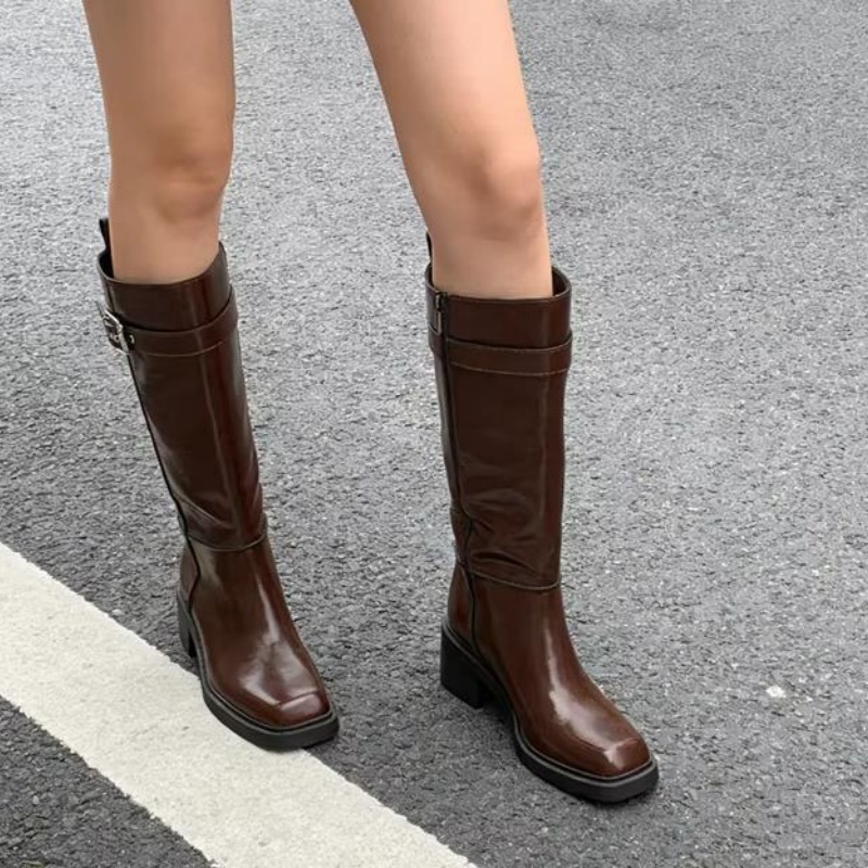 Botas de Cano Alto Marrom Esti - Street Fashion Vintage avaliação e preço