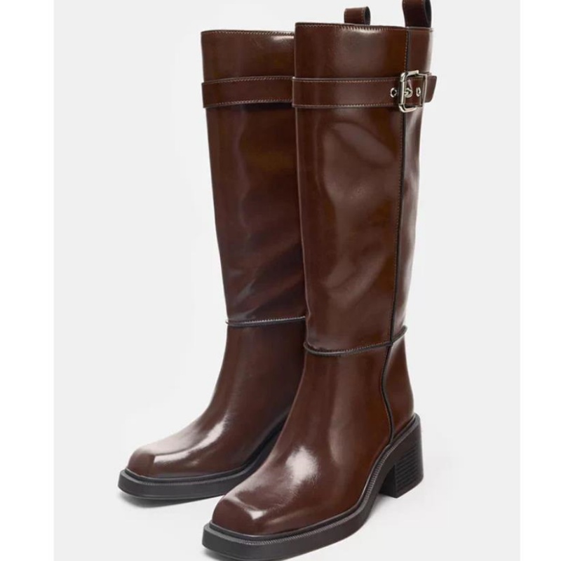 Botas de Cano Alto Marrom Esti - Street Fashion Vintage avaliação e preço