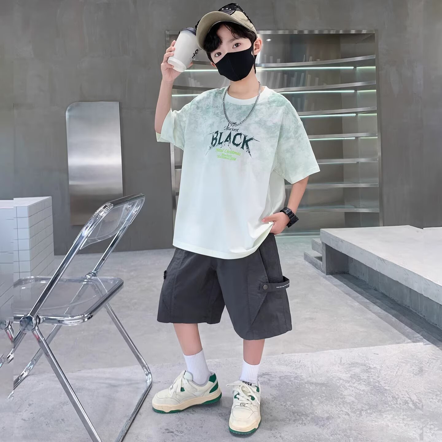 Novo verão meninos terno 120-1 - Street Fashion Japan 2025 avaliação e preço