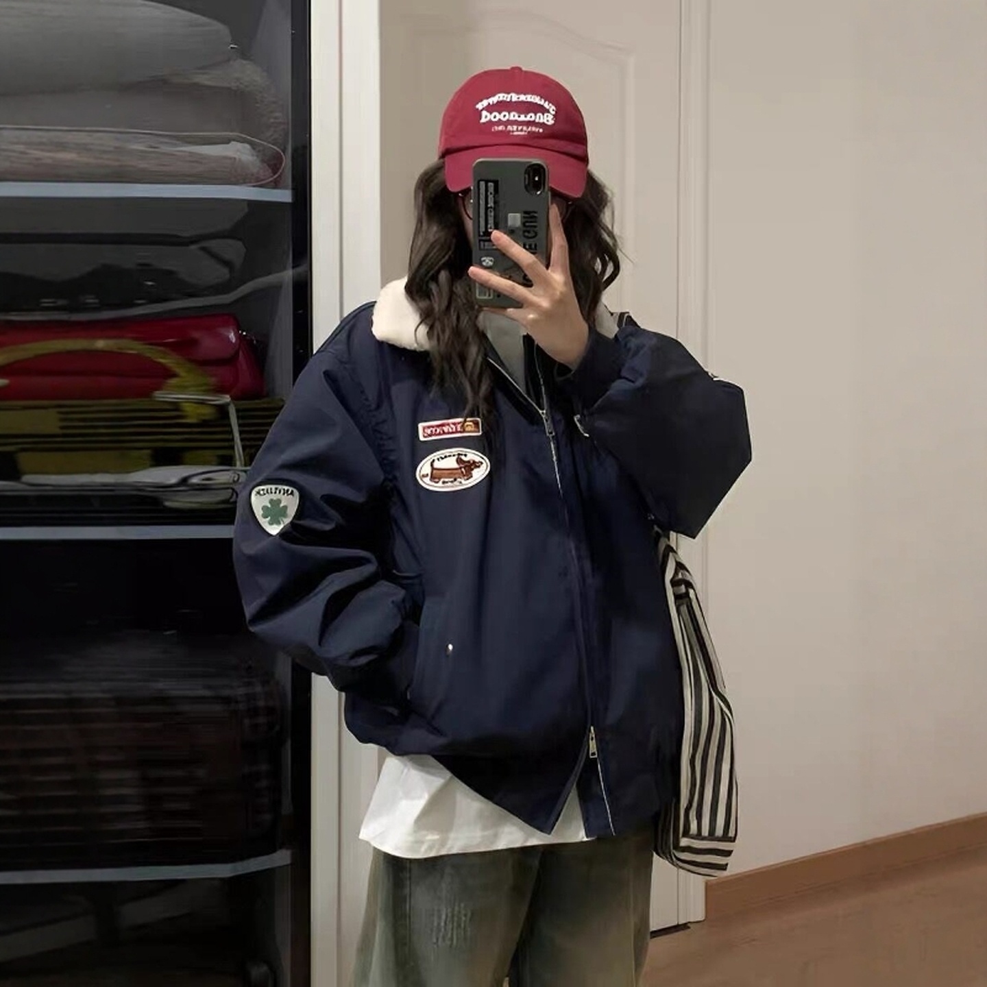 Jaqueta de lã de cordeiro outo - Street Fashion Look avaliação e preço
