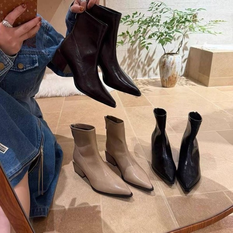 Botas Femininas de Cano Curto  - Street Fashion Vintage avaliação e preço