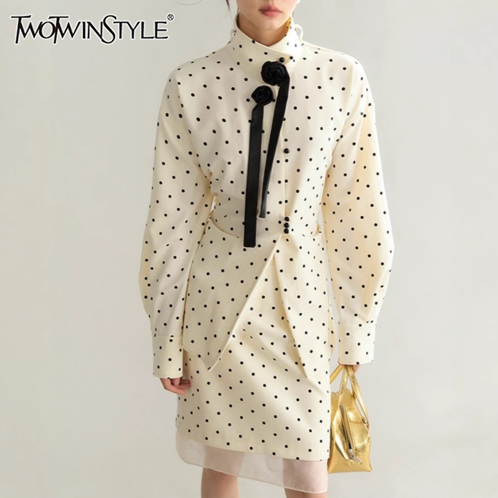 Twotwinstyle bege emendado pon - French Street Fashion avaliação e preço