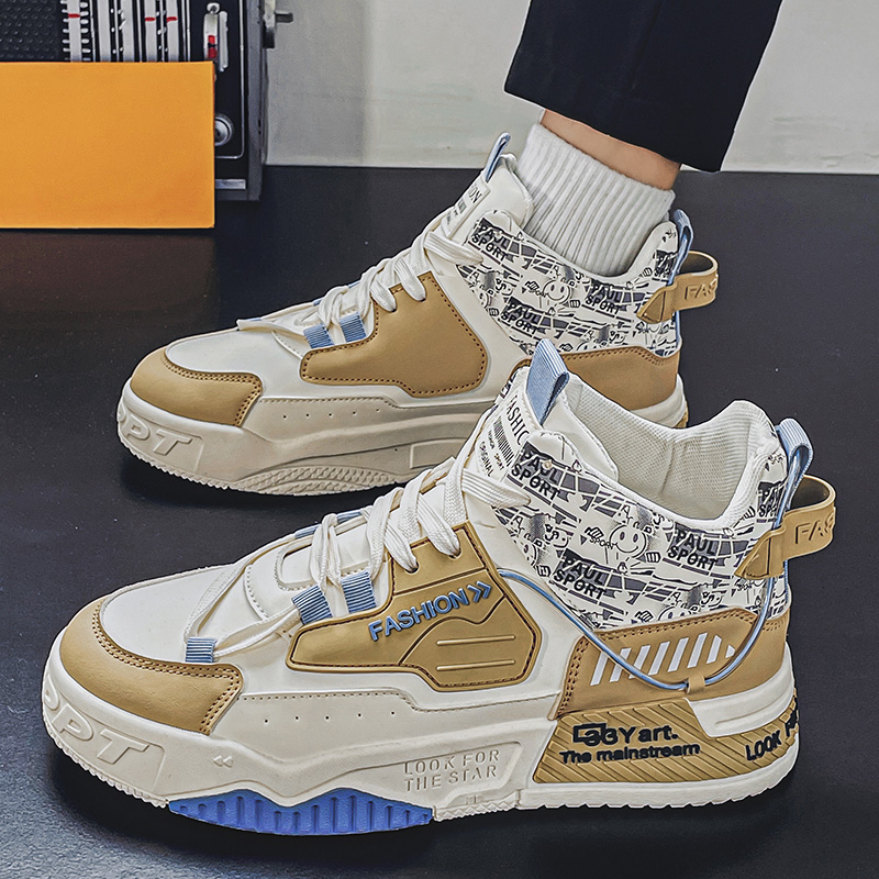 Tênis masculinos de cano alto, - Street Fashion Walking avaliação e preço