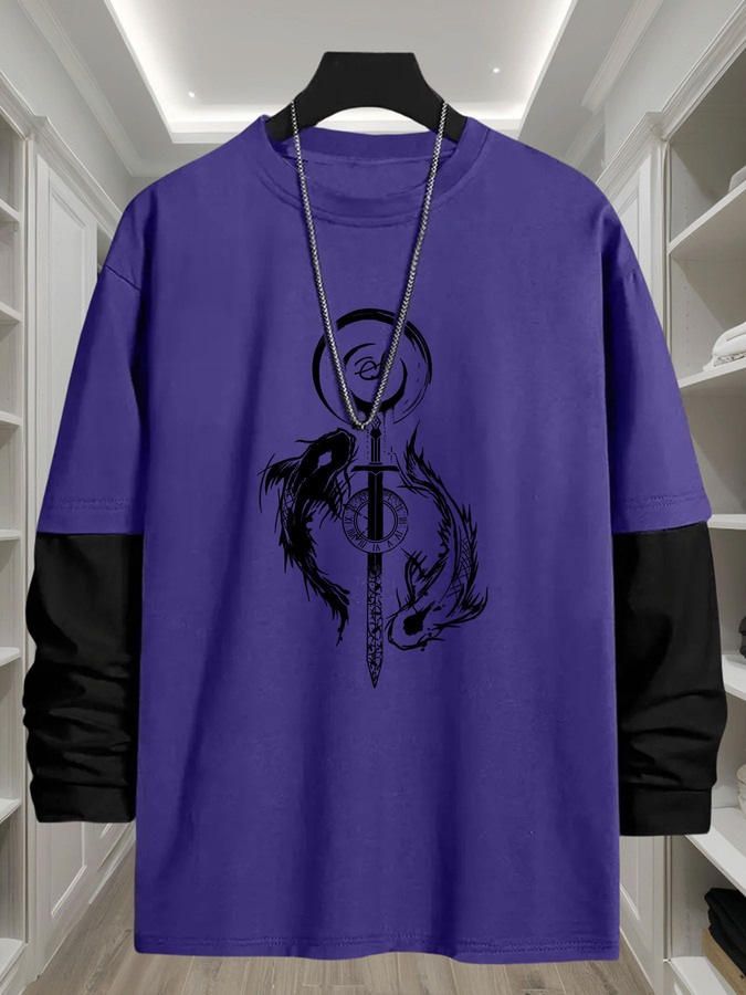 Camiseta de Manga Longa 2 em 1 - Street Fashion Look avaliação e preço