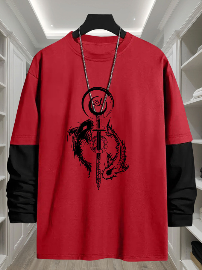Camiseta de Manga Longa 2 em 1 - Street Fashion Look avaliação e preço