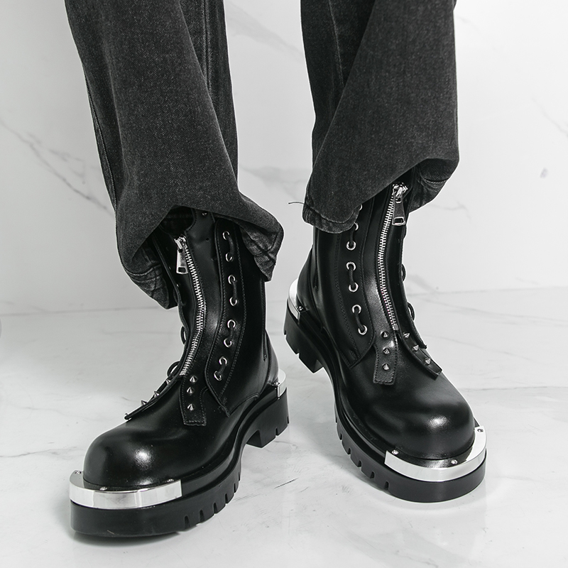 Botas de sola grossa masculina - Street Fashion Walking avaliação e preço