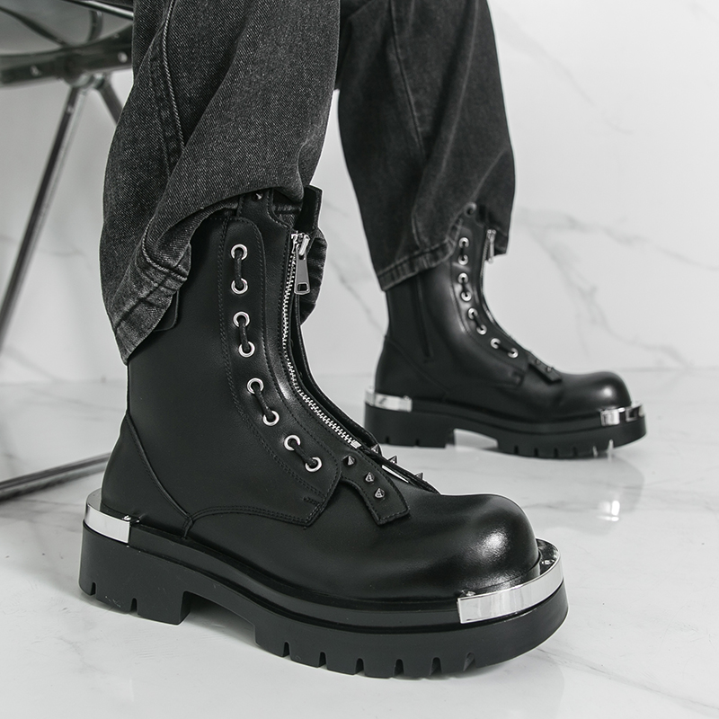 Botas de sola grossa masculina - Street Fashion Walking avaliação e preço