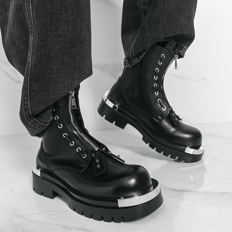Botas de sola grossa masculina - Street Fashion Walking avaliação e preço