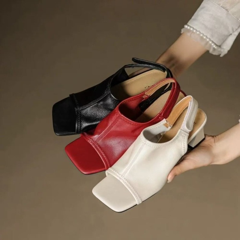 Sandálias Femininas de Couro U - French Street Fashion avaliação e preço