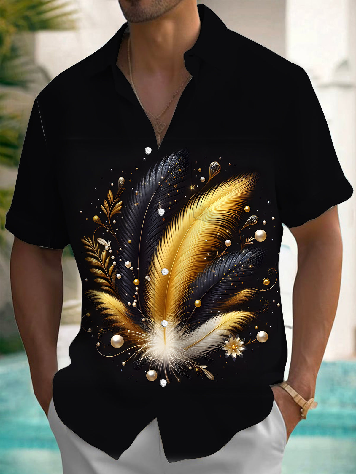 Nova Camisa de Botão de Manga  - Street Fashion Walking avaliação e preço